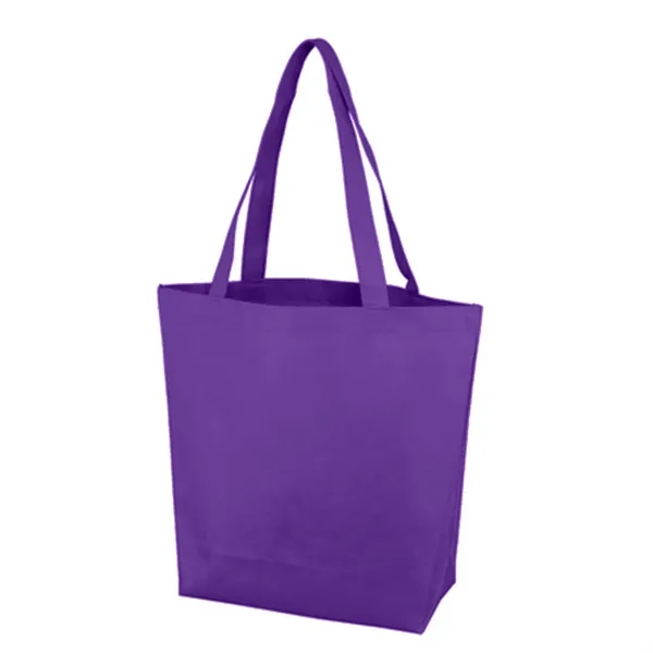 11.75" x 14.75" non-woven polypropylene tote bag with 5" gusset and... from ASI 68507 The Magnet Group / Perfect Line