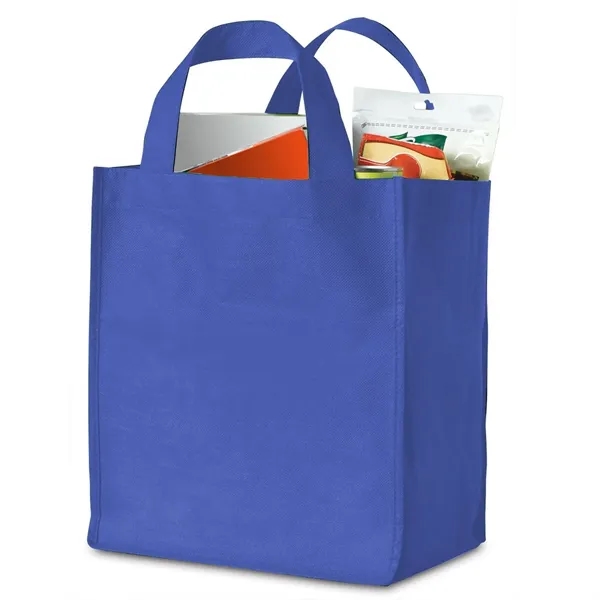 Grocery bag made of non-woven polypropylene with bottom reinforced insert and... from ASI 68507 The Magnet Group / Perfect Line