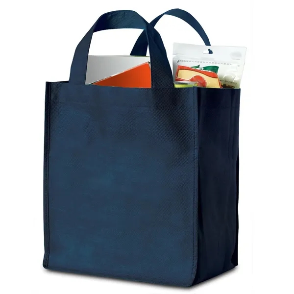 Grocery bag made of non-woven polypropylene with bottom reinforced insert and... from ASI 68507 The Magnet Group / Perfect Line