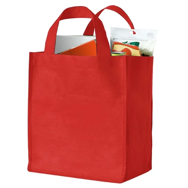 Grocery bag made of non-woven polypropylene with bottom reinforced insert and... from ASI 68507 The Magnet Group / Perfect Line