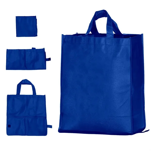 Non-woven grocery bag with 15" straps and sewn-in plastic insert.... from ASI 68507 The Magnet Group / Perfect Line