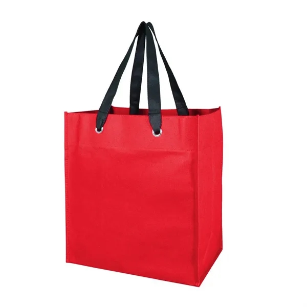 Non-woven grocery tote bag with 8" gusset, 20" long reinforced straps... from ASI 68507 The Magnet Group / Perfect Line