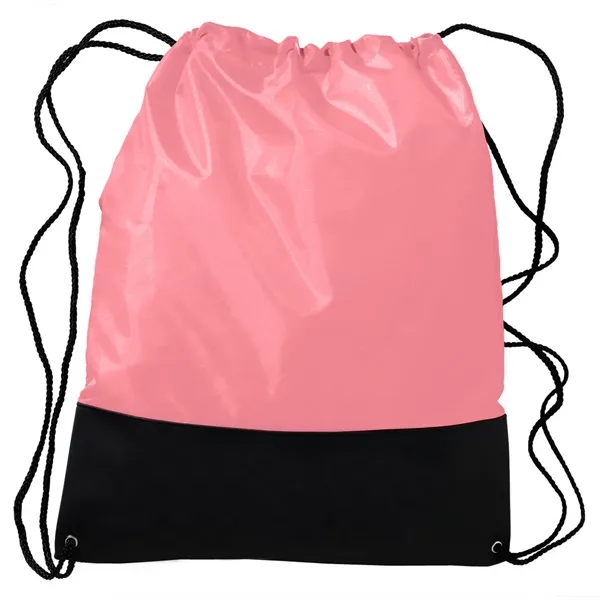 Polyester sling bag with black vinyl front panel and nylon braided... from ASI 68507 The Magnet Group / Perfect Line