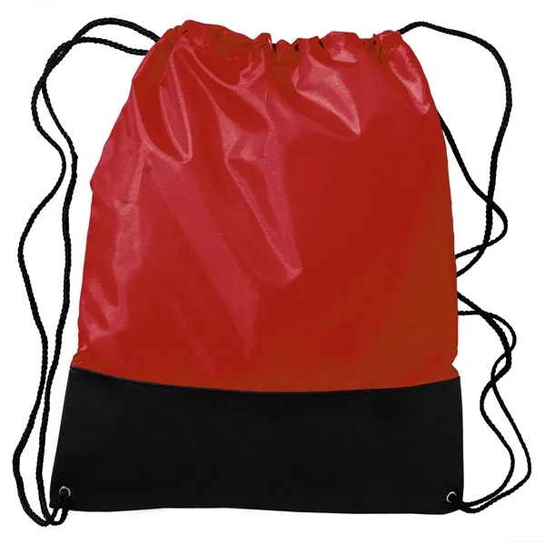 Polyester sling bag with black vinyl front panel and nylon braided... from ASI 68507 The Magnet Group / Perfect Line