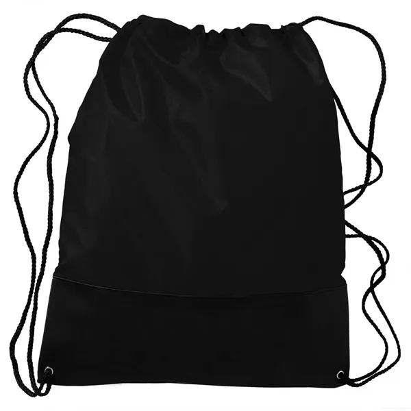 Polyester sling bag with black vinyl front panel and nylon braided... from ASI 68507 The Magnet Group / Perfect Line
