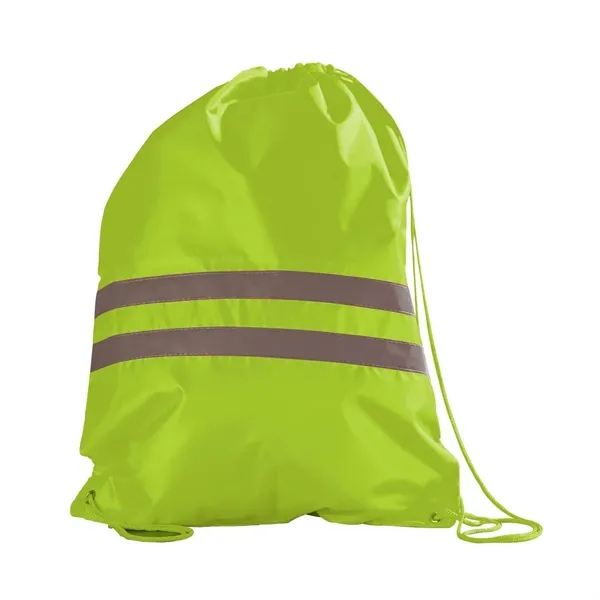 19" x 14" drawstring backpack with reflective striping.... from ASI 68507 The Magnet Group / Perfect Line