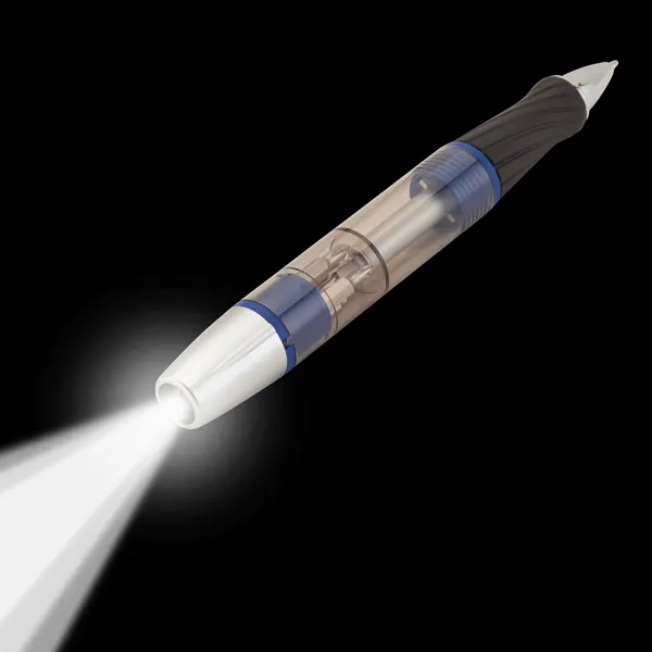 Multi-function ballpoint pen with twist-action mechanism, rubber grip, pocket screwdriver kit... from ASI 67866 Logomark/Valumark / Valumark™