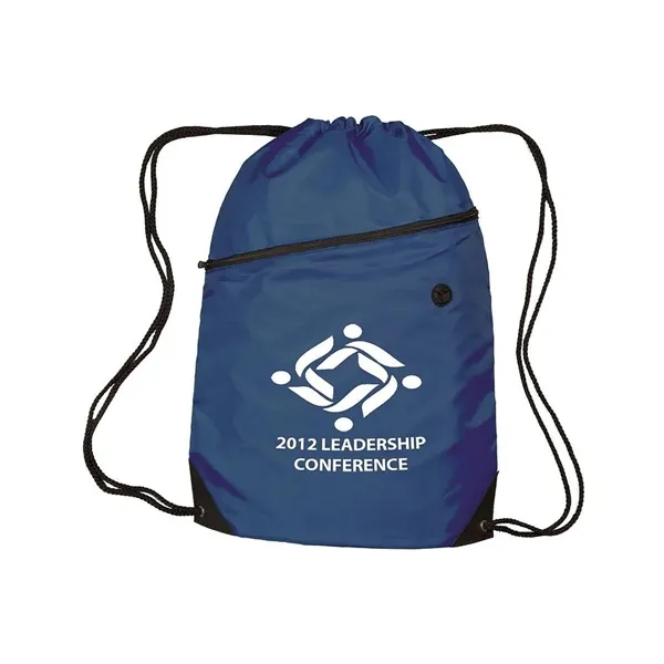 Polyester sling bag with nylon braided drawstring closure, reinforced bottom corners,... from ASI 68507 The Magnet Group / Perfect Line