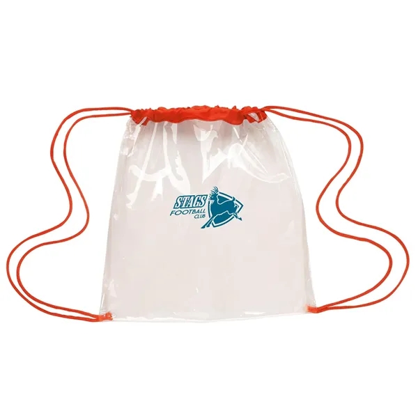 Clear Game Drawstring Backpack... from ASI 40480 Koozie Group / Norwood