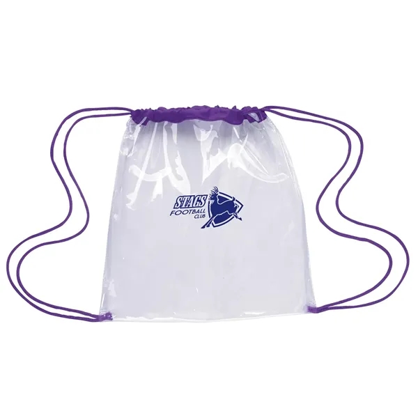 Clear Game Drawstring Backpack... from ASI 40480 Koozie Group / Norwood