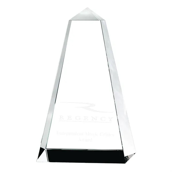 2.75" x 4.75" x 2.75" Dolmen I small crystal obelisk award.... from ASI 67866 Logomark/Valumark