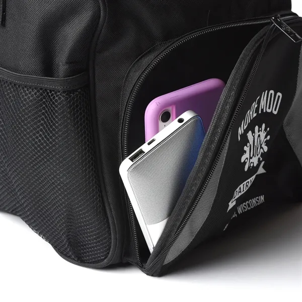 Nylon cooler with pockets, handle, and shoulder strap.... from ASI 68507 The Magnet Group / The Bag Factory®