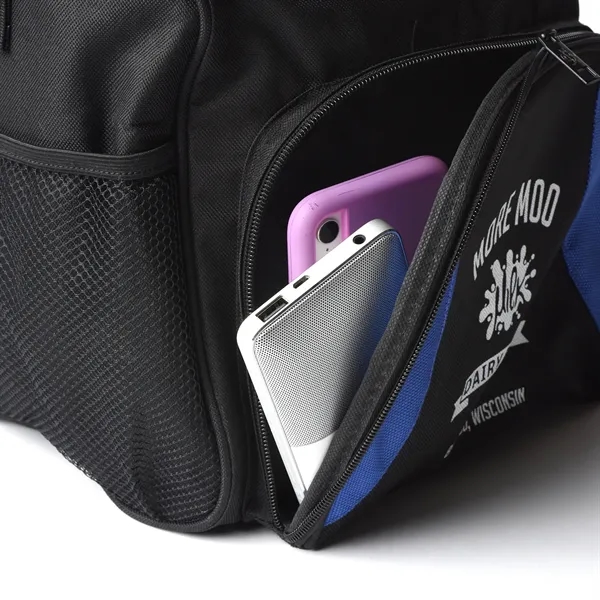 Nylon cooler with pockets, handle, and shoulder strap.... from ASI 68507 The Magnet Group / The Bag Factory®