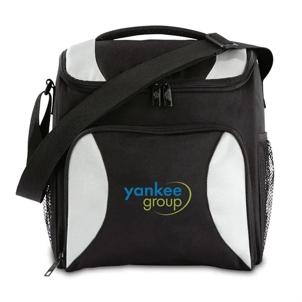 Polyester cooler with pockets, handle, and shoulder strap.... from ASI 68507 The Magnet Group / The Bag Factory®
