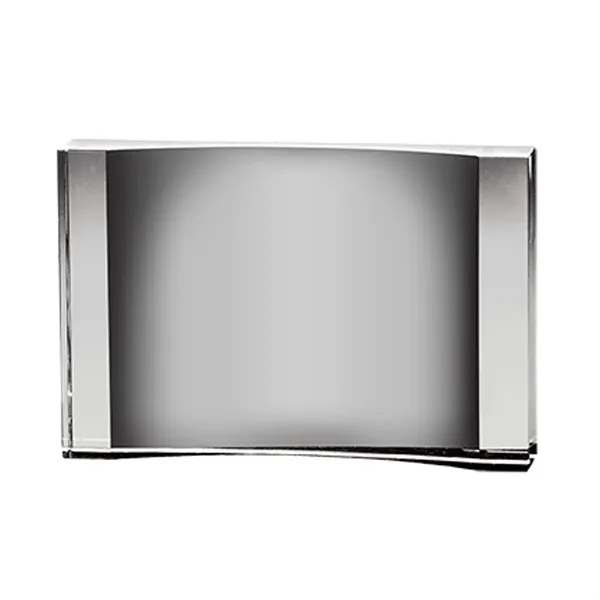 1" x 4" x 6" Bacia concave cut block crystal award... from ASI 67866 Logomark/Valumark