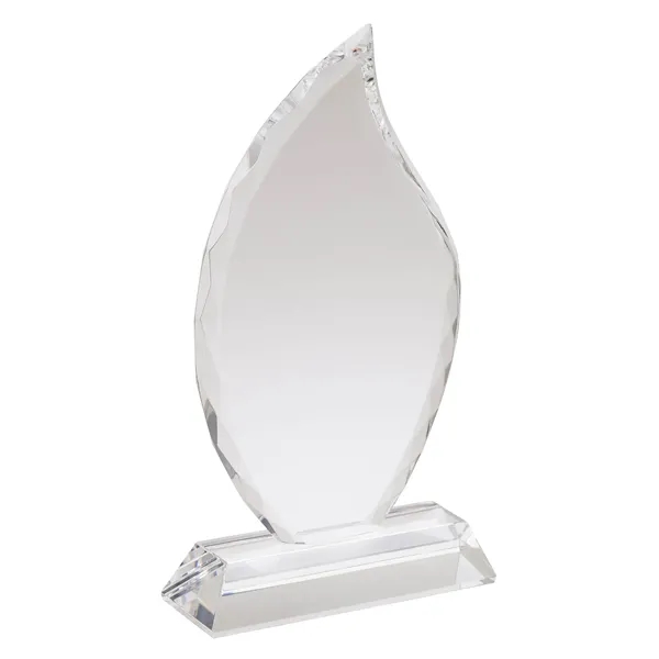 1.56" x 8.5" x 4.75" Fiamma II large crystal flame award... from ASI 67866 Logomark/Valumark