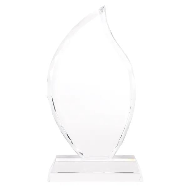 1.56" x 8.5" x 4.75" Fiamma II large crystal flame award... from ASI 67866 Logomark/Valumark