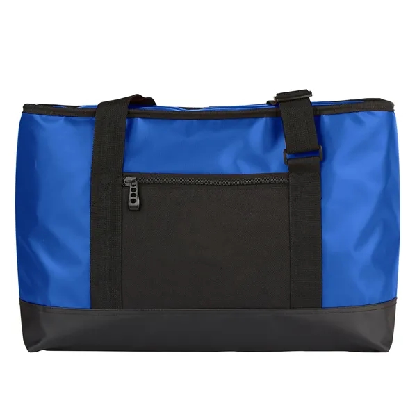 Cooler bag with front panel zippered pocket and polypropylene handles.... from ASI 68507 The Magnet Group / The Bag Factory®