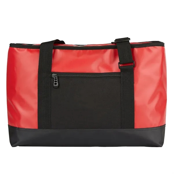 Cooler bag with front panel zippered pocket and polypropylene handles.... from ASI 68507 The Magnet Group / The Bag Factory®