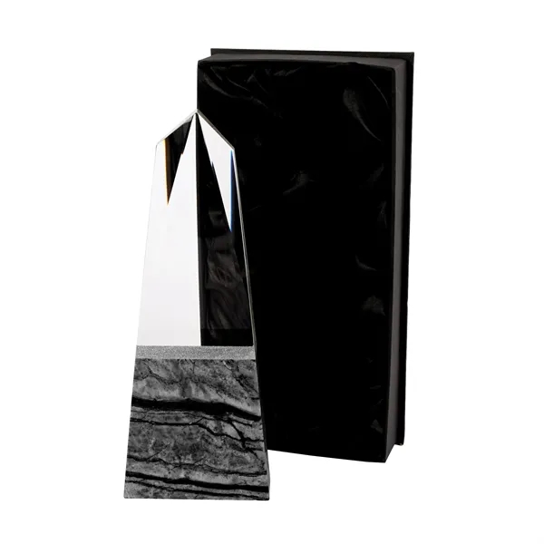 Deneb Crystal Obelisk with Marble Base... from ASI 67866 Logomark/Valumark