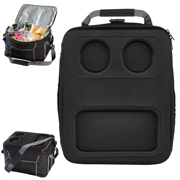 600D EVA cooler bag with hard top beverage holders.... from ASI 68507 The Magnet Group / The Bag Factory®