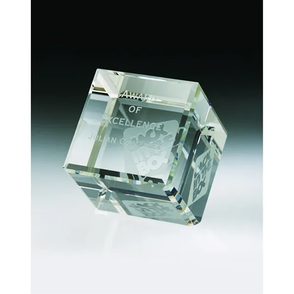 2.38" x 3" x 2.38" Borda I small edge block award.... from ASI 67866 Logomark/Valumark