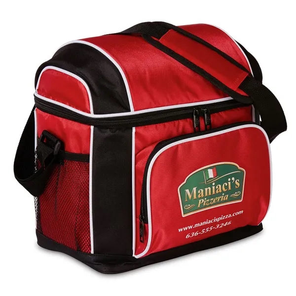 14 can capacity ice cooler bag with zippered mesh area for... from ASI 68507 The Magnet Group / The Bag Factory®