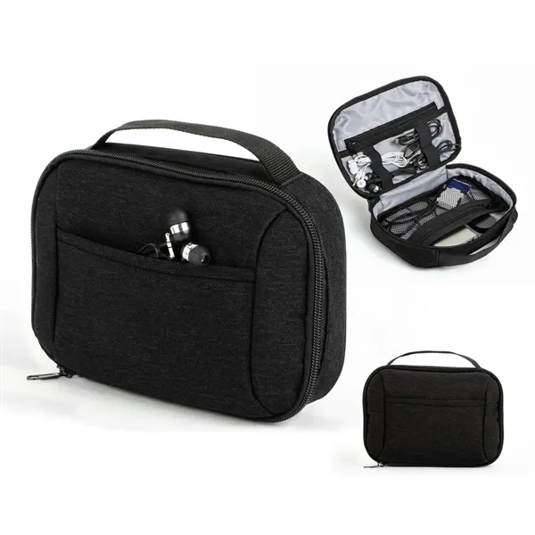 210D polyester lined tech travel bag with organizers, zipper pockets, loops... from ASI 68507 The Magnet Group / The Bag Factory®