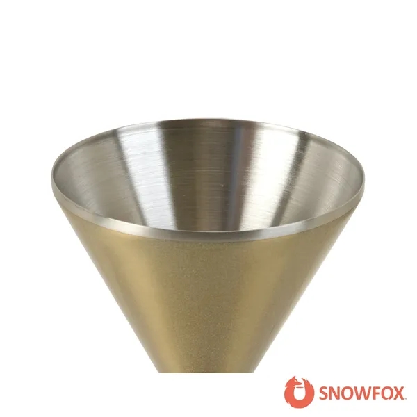 Snowfox® 8 oz. Double Wall Steel Stemmed Martini Glass... from ASI 67866 Logomark/Valumark