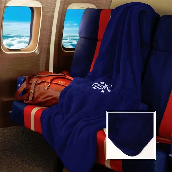 50" x 60" micro-plush fleece blanket.... from ASI 68507 The Magnet Group / The Bag Factory®