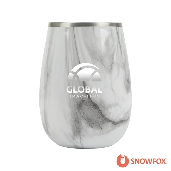 Snowfox® 13.5 oz. Vacuum Insulated Marble Finish Pinot Noir Wine Glass... from ASI 67866 Logomark/Valumark