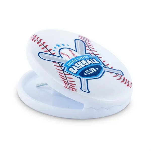 Circle shaped power clip with strong magnetic backing and large imprint... from ASI 68507 The Magnet Group / Innovations by Magnet™