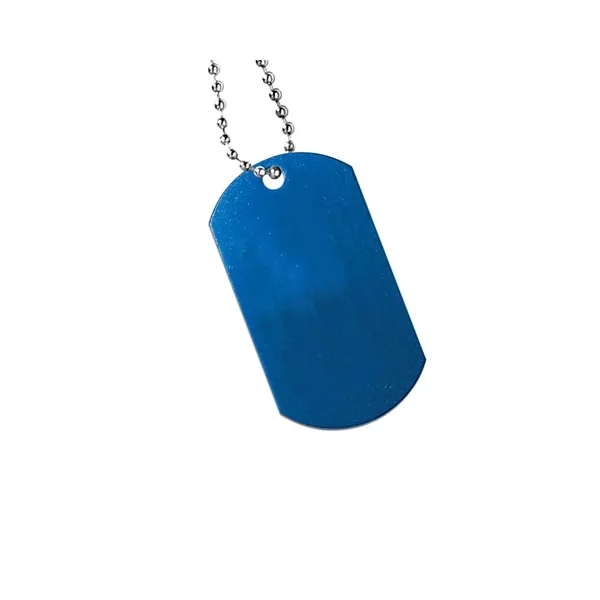 Anodized aluminum dog tag with 34" chain.... from ASI 68507 The Magnet Group / Perfect Line