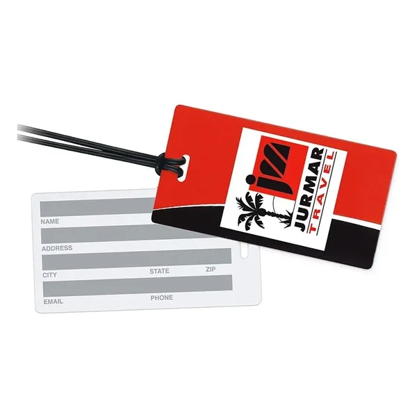 4 1/4" x 2 1/4" luggage tag with standard tinted write-on... from ASI 68507 The Magnet Group / Perfect Line