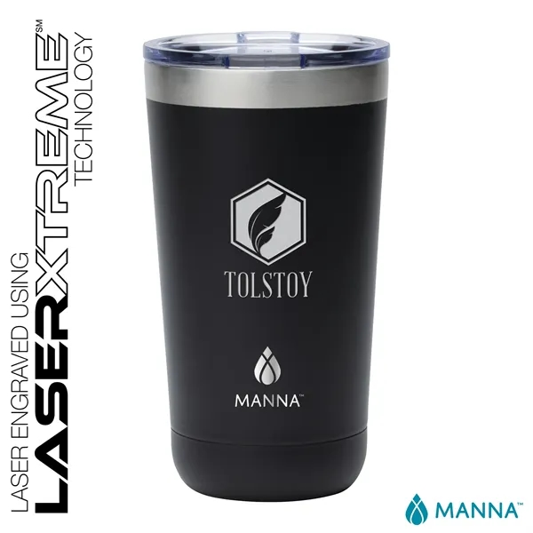 3.62" x 6.38" x 3.5" Manna™ Ranger 18-oz double-wall stainless steel... from ASI 67866 Logomark/Valumark