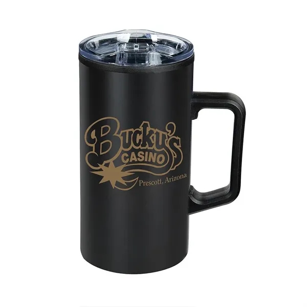 20 oz. stainless steel coffee mug with slider lid and plastic... from ASI 68507 The Magnet Group / Perfect Line