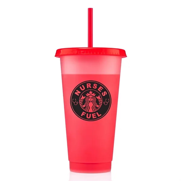 24 ounce polypropylene color-changing tumbler with lid and straw,... from ASI 57800 Gordon Sinclair / Gordon Sinclair®