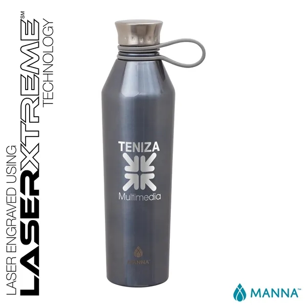 3.5" x 11.75" x 3" Manna™ 25-ounce stainless steel vacuum insulated... from ASI 67866 Logomark/Valumark