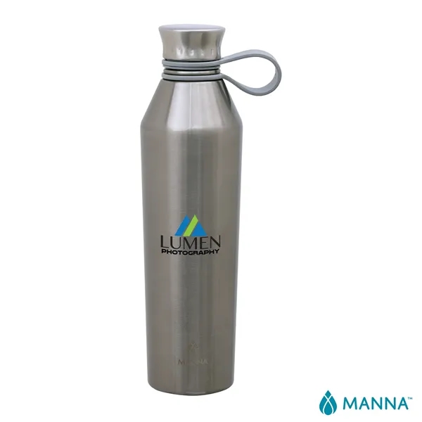 3.5" x 11.75" x 3" Manna™ 25-ounce stainless steel vacuum insulated... from ASI 67866 Logomark/Valumark