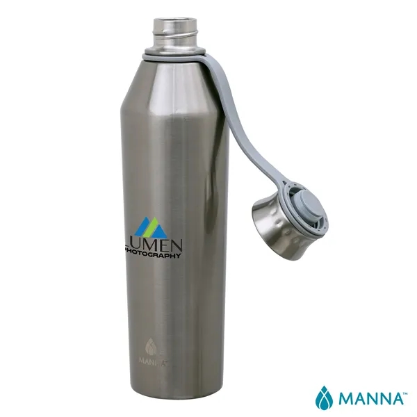 3.5" x 11.75" x 3" Manna™ 25-ounce stainless steel vacuum insulated... from ASI 67866 Logomark/Valumark