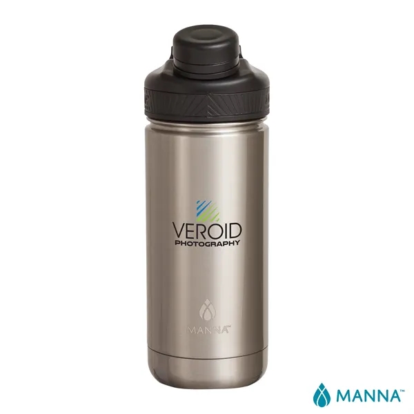 3.62" x 8.75" x 3" Manna™ 18-ounce double wall stainless steel... from ASI 67866 Logomark/Valumark