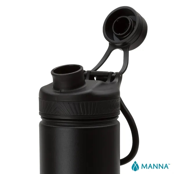 3.62" x 11.25" x 3" Manna™ 26 ounce powder-coated steel double-wall... from ASI 67866 Logomark/Valumark