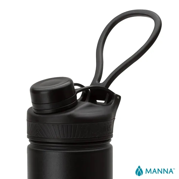 3.62" x 11.25" x 3" Manna™ 26 ounce powder-coated steel double-wall... from ASI 67866 Logomark/Valumark
