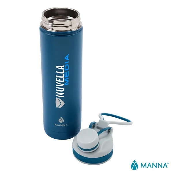 3.62" x 11.25" x 3" Manna™ 26 ounce powder-coated steel double-wall... from ASI 67866 Logomark/Valumark