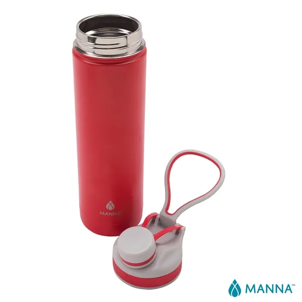 3.62" x 11.25" x 3" Manna™ 26 ounce powder-coated steel double-wall... from ASI 67866 Logomark/Valumark