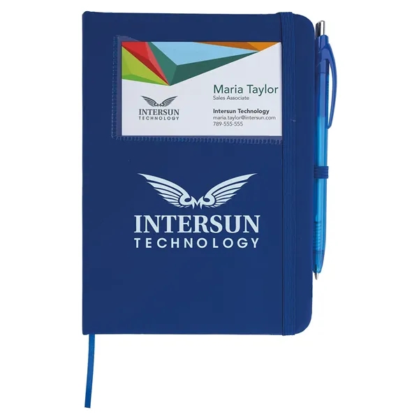 Value Card Pocket Notebook with Element Slim Pen... from ASI 40480 Koozie Group