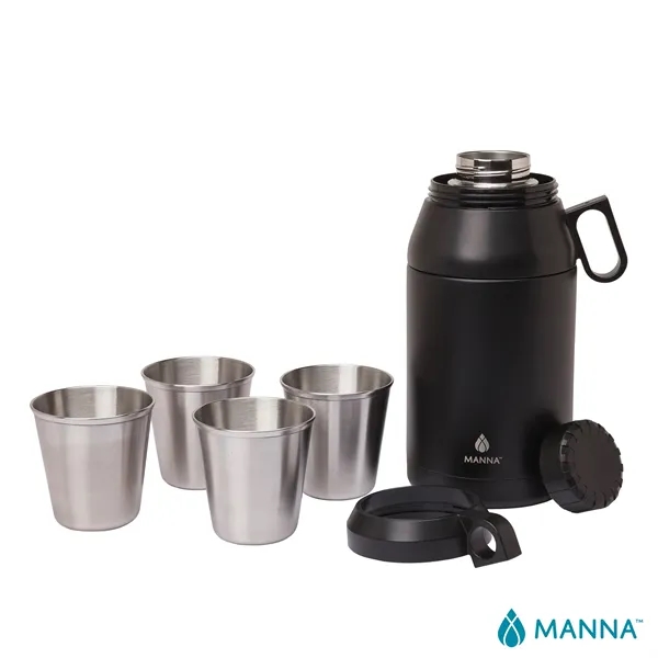 5" x 13.69" x 5" Manna™ double-wall stainless steel 64-ounce growler... from ASI 67866 Logomark/Valumark