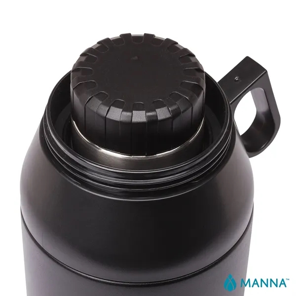 5" x 13.69" x 5" Manna™ double-wall stainless steel 64-ounce growler... from ASI 67866 Logomark/Valumark