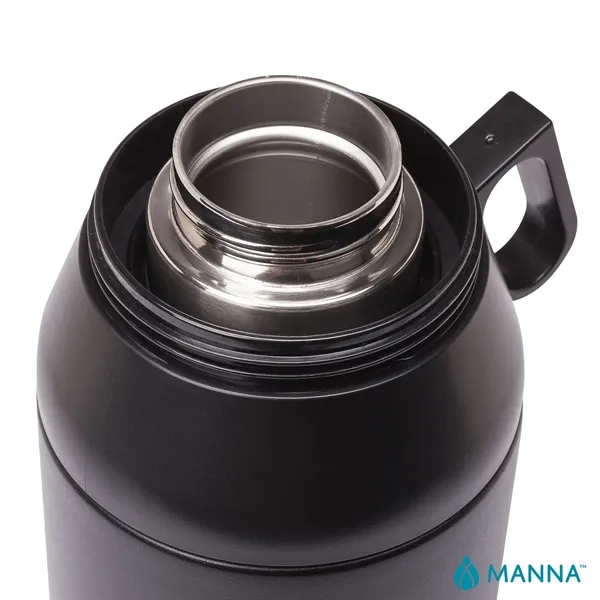 5" x 13.69" x 5" Manna™ double-wall stainless steel 64-ounce growler... from ASI 67866 Logomark/Valumark