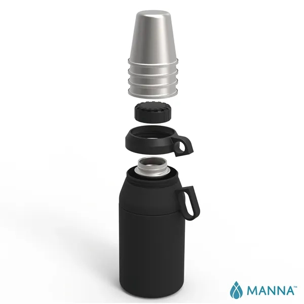 5" x 13.69" x 5" Manna™ double-wall stainless steel 64-ounce growler... from ASI 67866 Logomark/Valumark